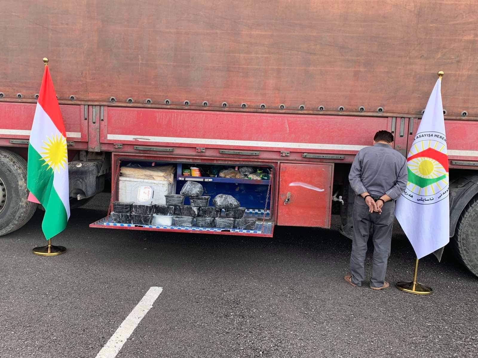 شۆفێرێکی ئێرانی بە 26 کیلۆ ماددەی هۆشبەرەوە دەستگیرکرا
