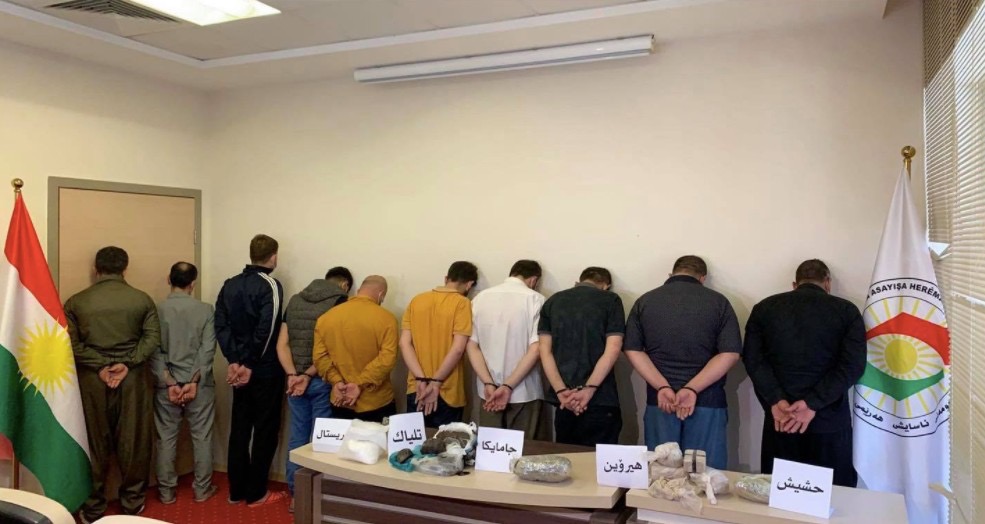 لە هەولێر باندێکی گەورەی بازرگانیکردن بە ماددەی هۆشبەر دەستگیرکران