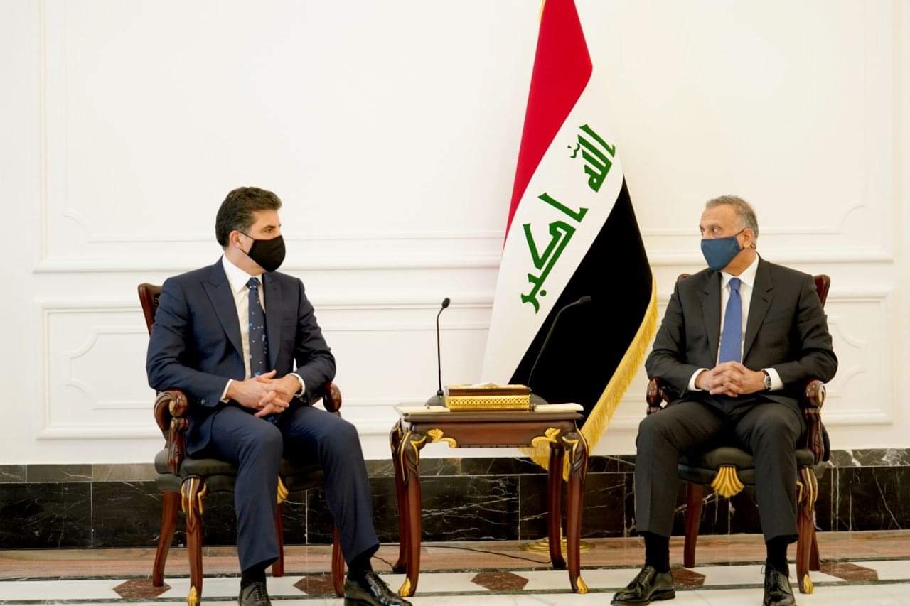 نێچیرڤان بارزانی و مستەفا کازمی لە کۆبوونەوەدان
