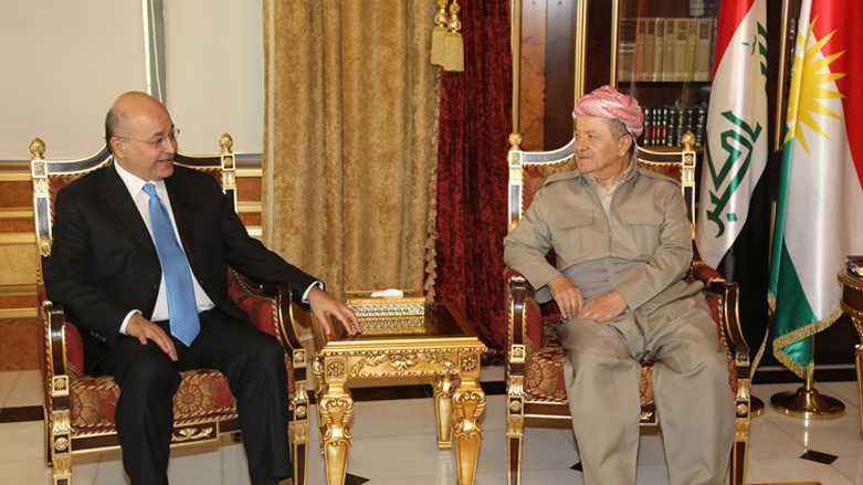سەرۆک بارزانی و بەرهەم ساڵح لە کۆبوونەوەدان