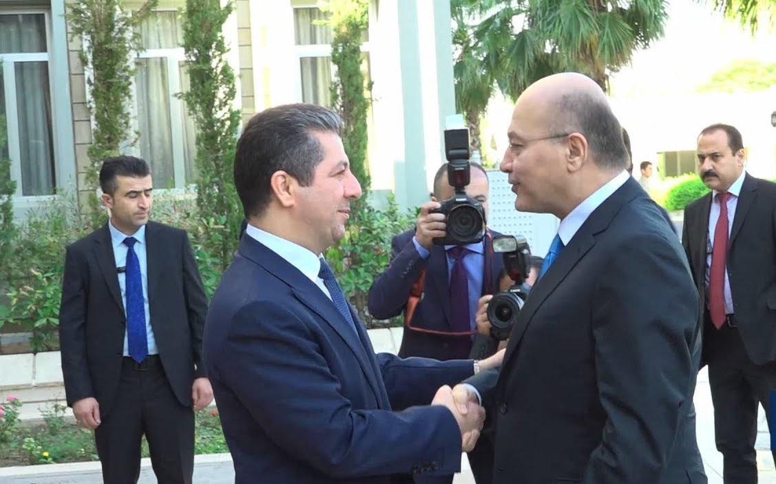 مەسرور بارزانی و بەرهەم ساڵح لە کۆبوونەوەدان