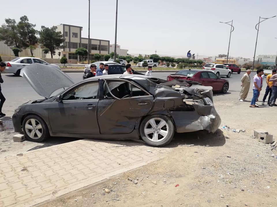 لە ڕووداوێکی هاتووچۆدا حەوت کەس برینداربوون