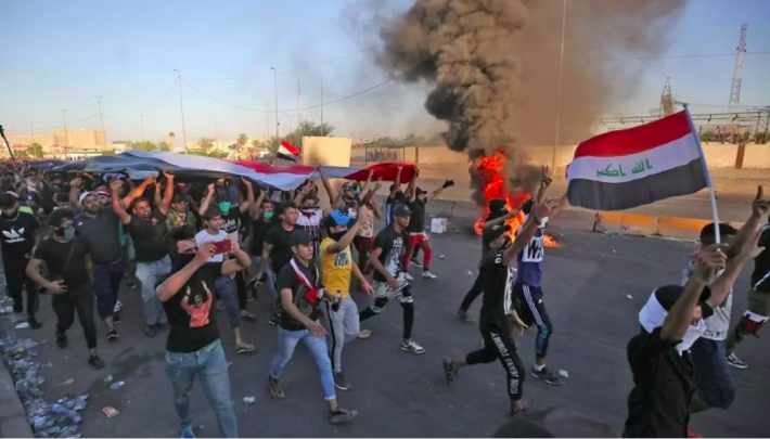 لە بەغدا و پارێزگاکانی دیکەی عێراق خۆپیشاندان دەستیپێکردەوە