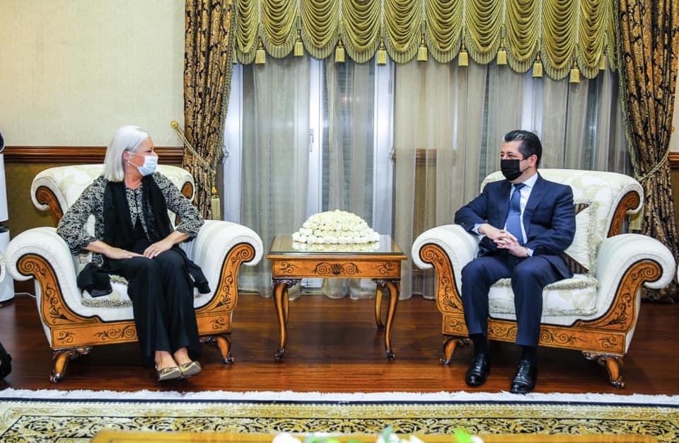 مەسرور بارزانی لەگەڵ جێنین پلاسخارت کۆبووەوە