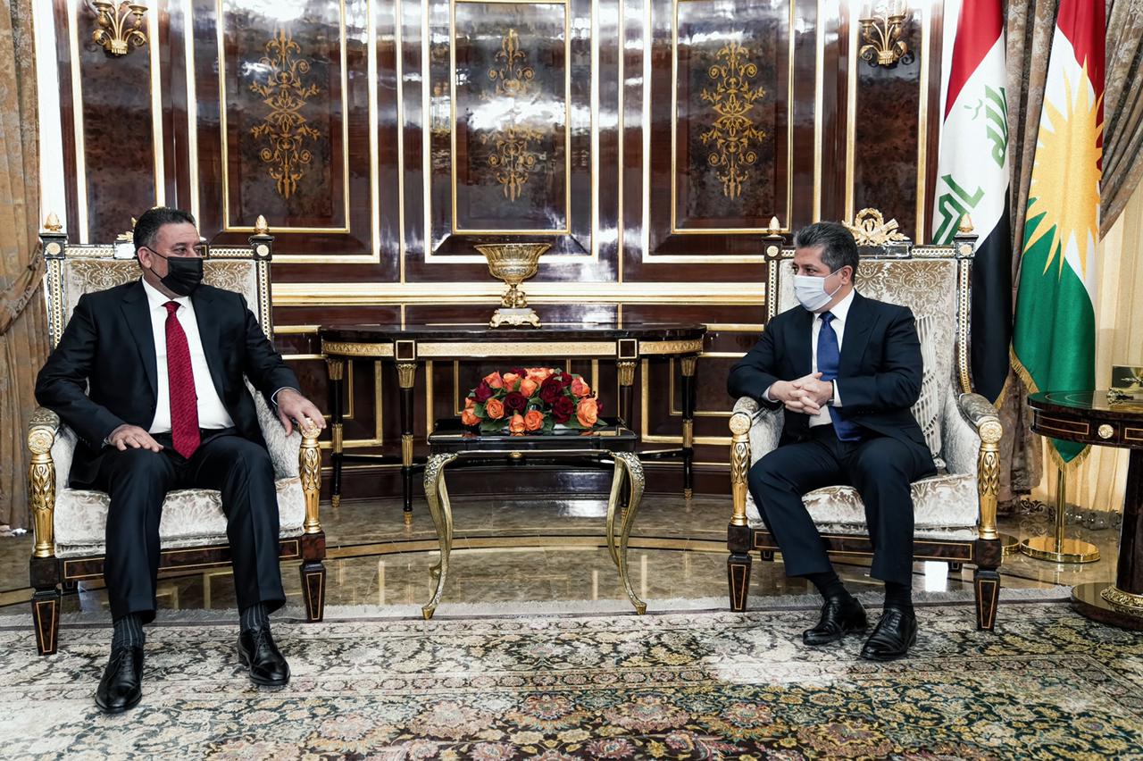 مەسرور بارزانی پێشوازی لە سەرۆکی ھاوپەیمانی عەزم دەکات