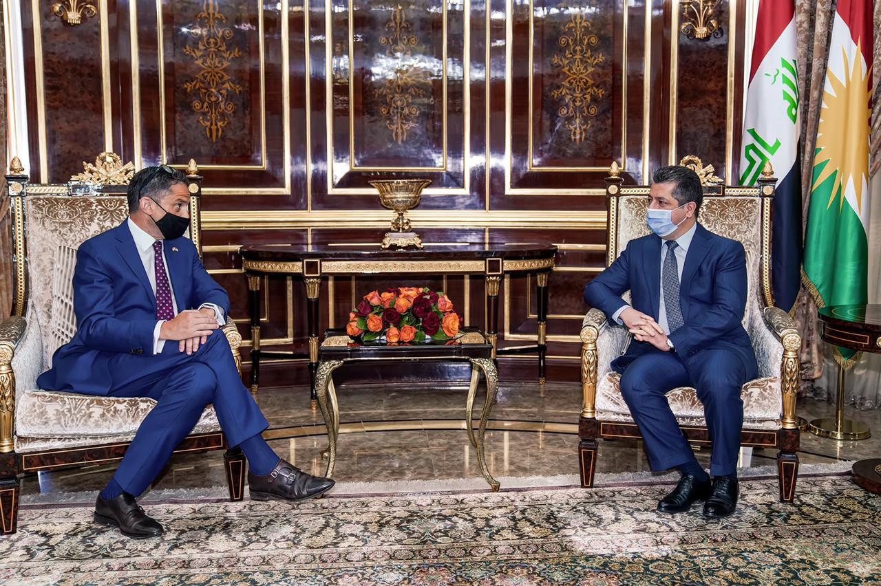 مەسرور بارزانی پێشوازی لە کونسوڵی گشتیی نوێی ئەمەریکا لە ھەولێر دەکات