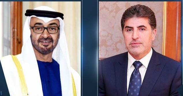 محه‌مه‌د بن زاید جەژنەپیرۆزە لە نێچیرڤان بارزانی دەکات
