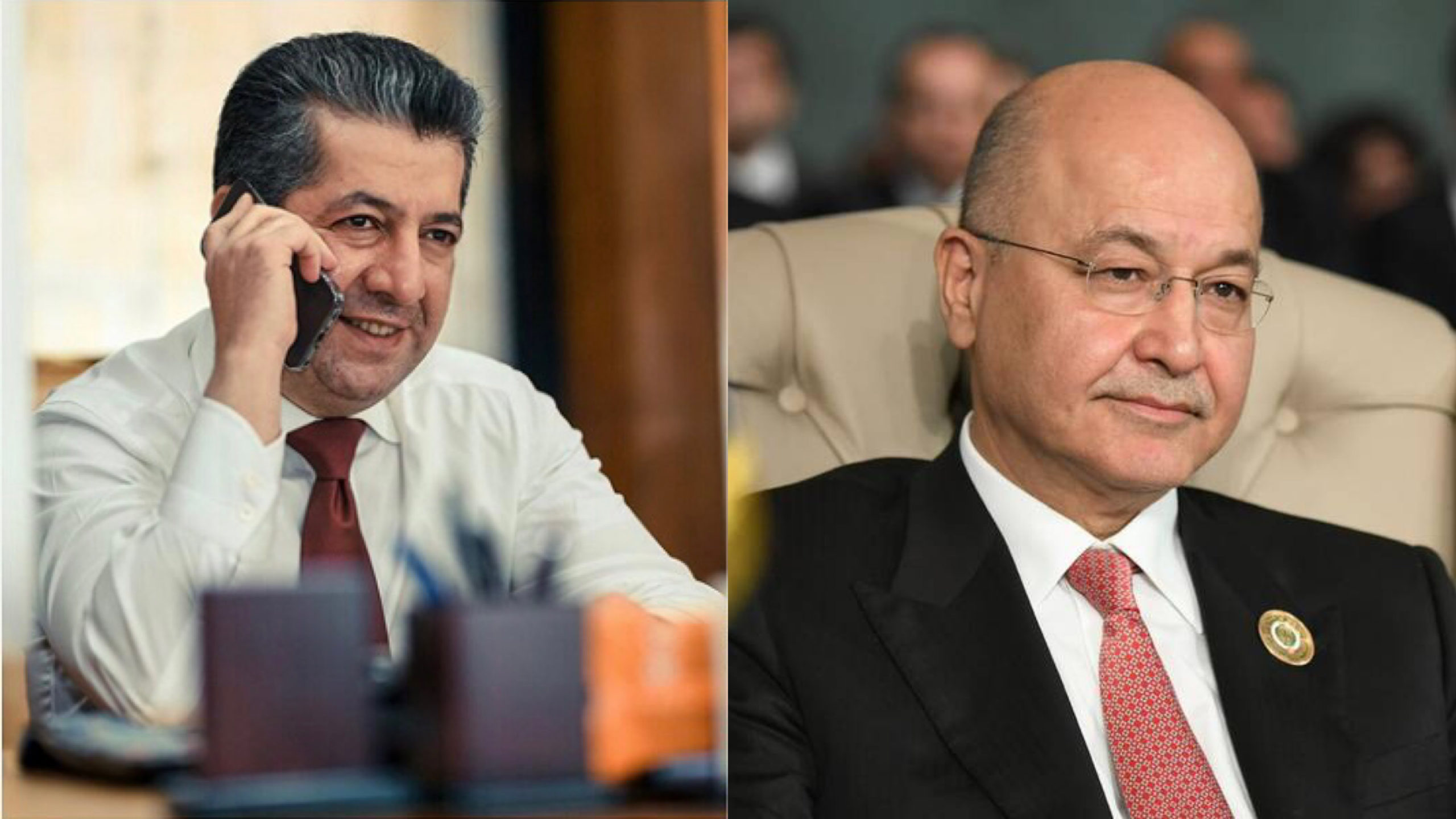 مەسرور بارزانی پەیوەندییەکی تەلەفۆنی لە سەرۆککۆماری عێراق پێگەیشت