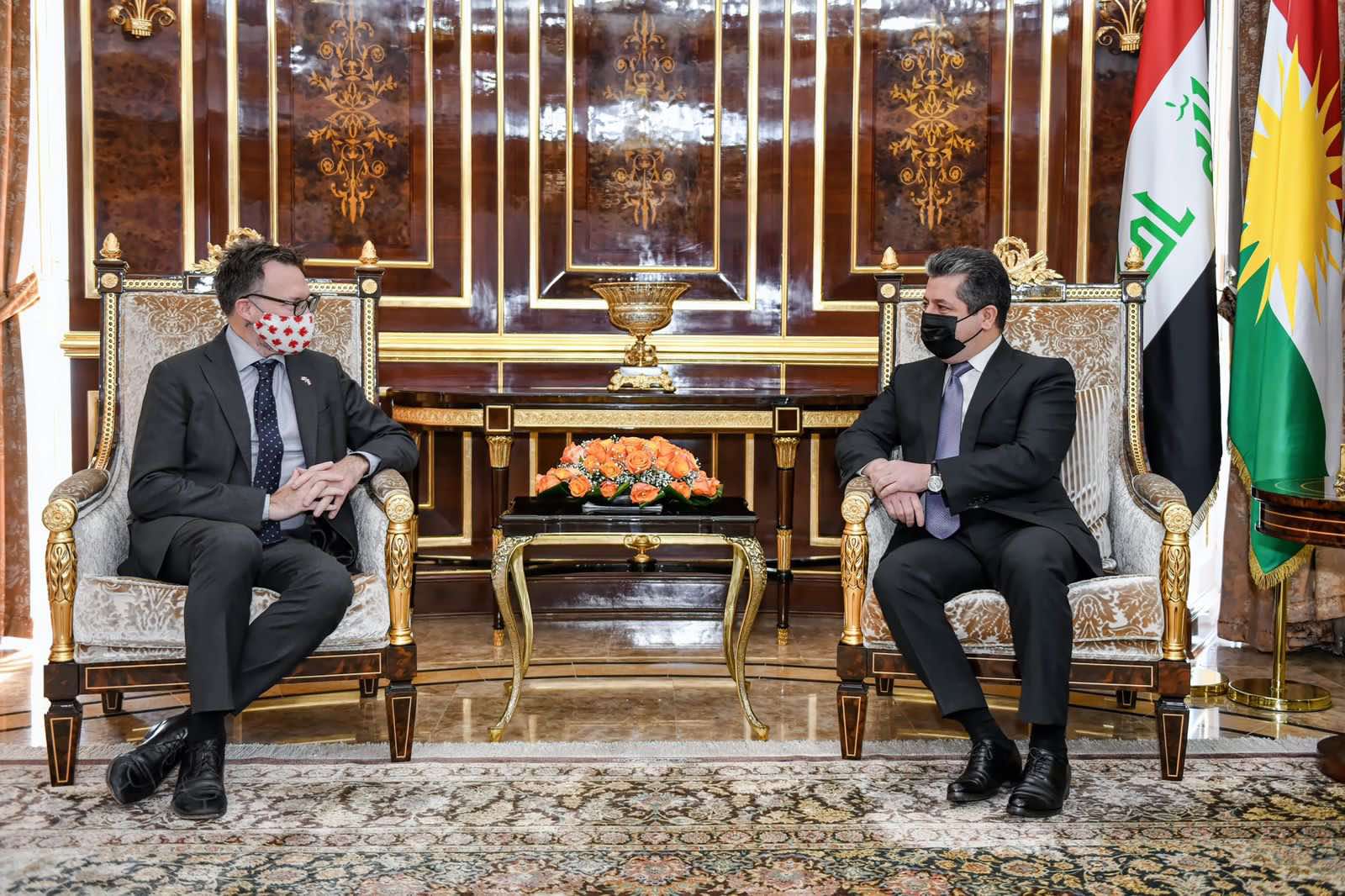 مەسرور بارزانی پێشوازی لە باڵیۆزی کەنەدا لە عێراق دەکات