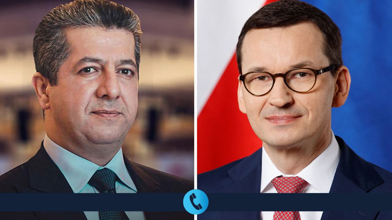 مەسرور بارزانی پەیوەندییەکی تەلەفۆنی لە سەرۆکوەزیرانی پۆڵەندا پێگەیشت