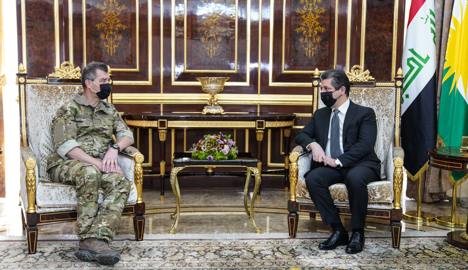 مەسرور بارزانی پێشوازی لە فەرماندەی گشتیی هێزی ئۆپەراسیۆنی تایبەتی فەرەنسا کرد