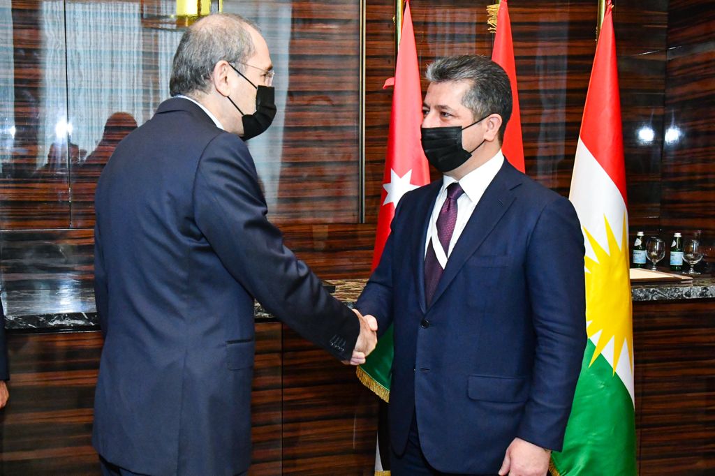 مەسرور بارزانی لە گەڵ جێگری سەرۆک وەزیران و وەزیری دەرەوەی ئوردن کۆبووەوە