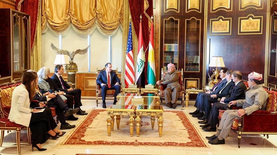سەرۆک بارزانی و برێت مەکگۆرک کۆبوونەوە