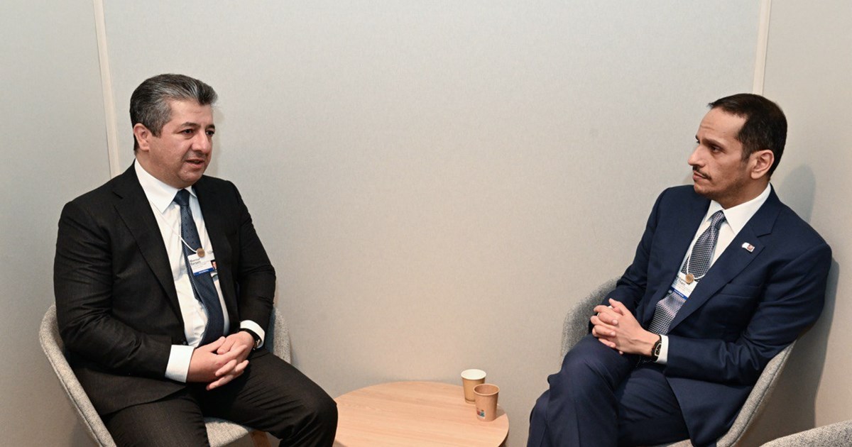 مەسرور بارزانی لەگەڵ سەرۆکوەزیران و وەزیری دەرەوەی قەتەر کۆبووەوە
