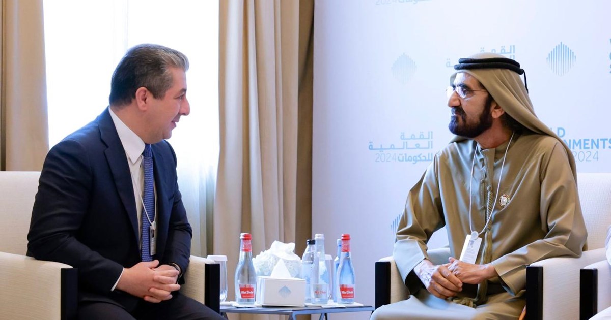 مەسرور بارزانی لەگەڵ شێخ محەمەد بن ڕاشد کۆبووەوە