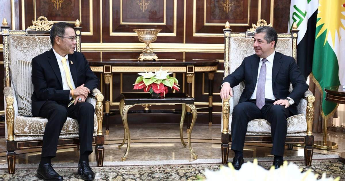 مەسرور بارزانی پێشوازی لە باڵیۆزی تایلاند لە ئوردن و عێراق دەکات