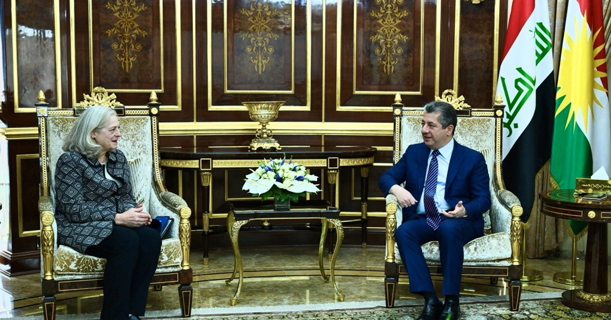 مەسرور بارزانی  پێشوازی لە باڵيۆزى ئه‌مه‌ريكا دەکات