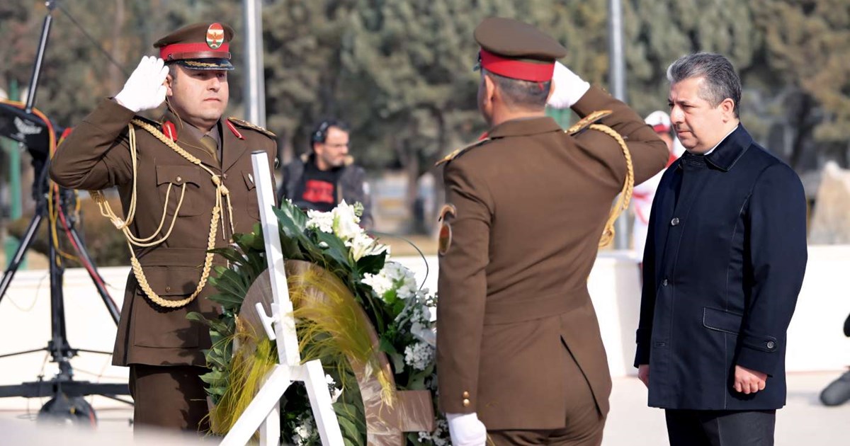 بە ئامادەبوونی سەرۆکی حکومەتی هەرێمی کوردستان ڕێوڕەسمی ساڵیادی شەهیدانی یەکی شوبات بەڕێوەچوو