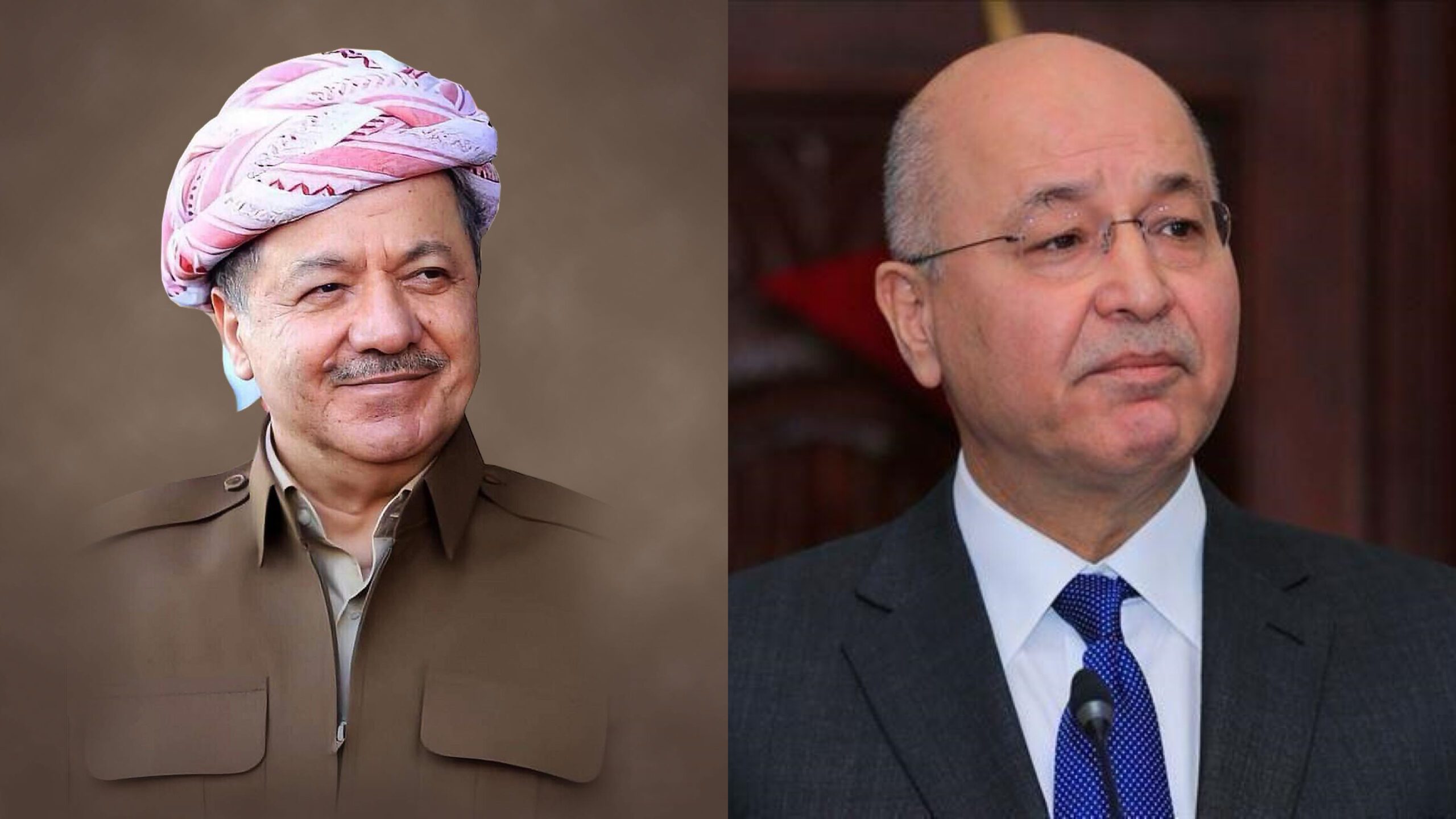 سەرۆك بارزانی پیرۆزبایی لە بەرهەم ساڵح دەكات