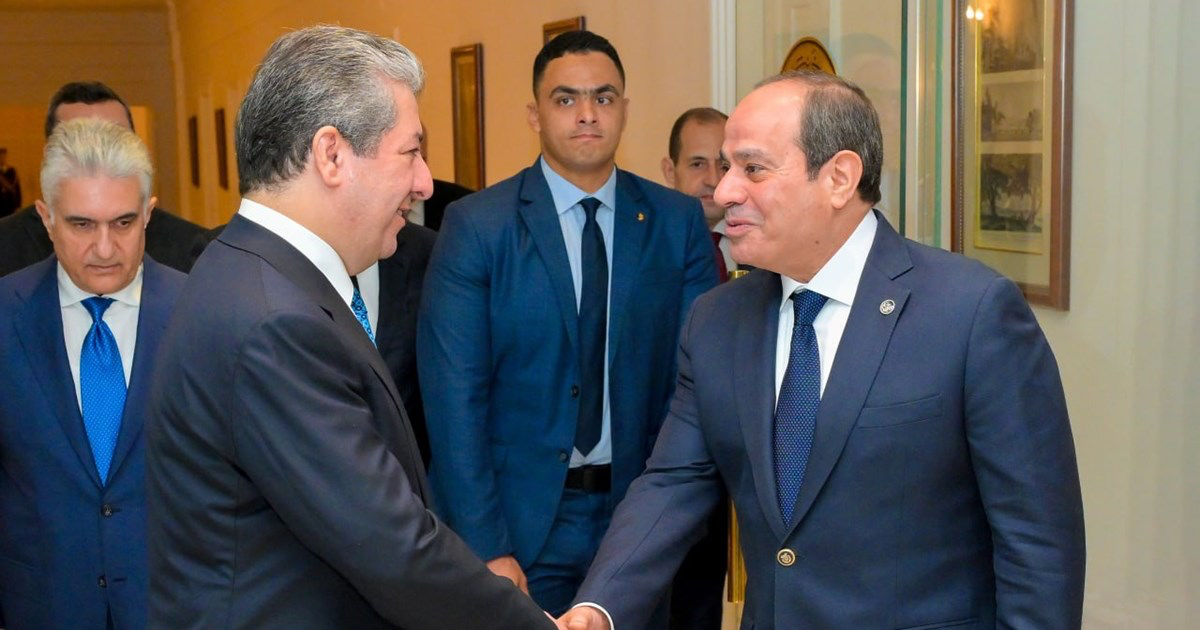 مەسرور بارزانی و عەبدولفەتتاح سیسی کۆبوونەوە