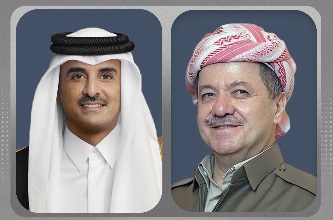 ناوەڕۆكی پەیوەندیی تەلەفۆنیی نێوان سەرۆك بارزانی و ئەمیری قەتەر