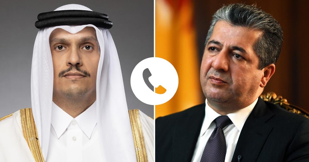 مەسرور بارزانی و سەرۆکوەزیرانی قەتەر پەیوەندییەکی تەلەفۆنیان ئەنجام دا
