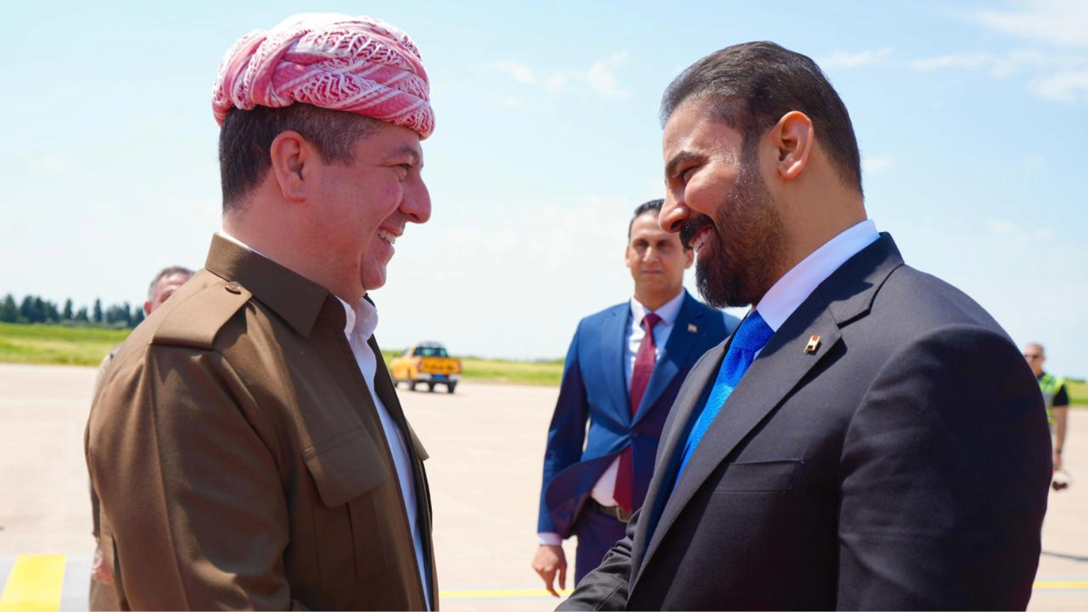 عەلی زەیدی گەیشتە هەولێر و مەسرور بارزانی پێشوازیی لێکرد