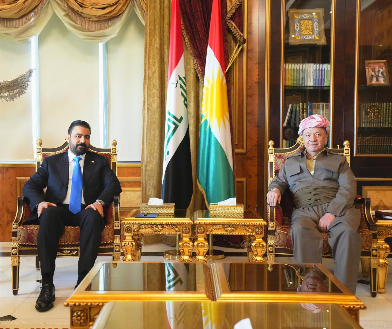 سەرۆک بارزانی و سەرۆکوەزیرانی ڕاسپێردراوی عێراق کۆبوونەوە